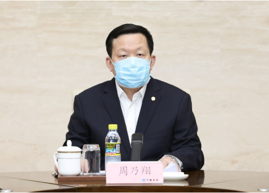 周乃翔與火神山、雷神山醫院維保團隊視頻連線，慰問一線維保人員